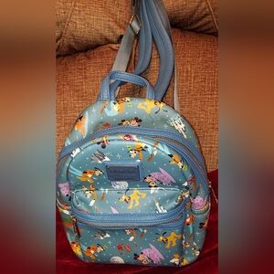 Loungefly Blue Disney Character Kids Backpack "As Is"